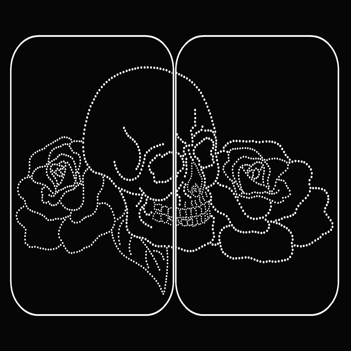 Skull &amp; Roses - ichalk-arted